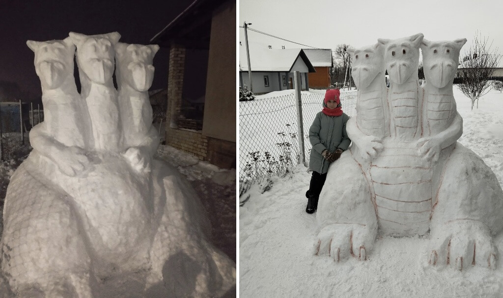 Как спасатель из Барановичей создает ледяные скульптуры МЧС